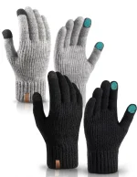 FURTALK Winter Gloves for Women Men Thick Warm Touch Screen Ski Snow Gloves for Cold Weather 2 Pairs