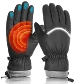 FURTALK Winter Gloves for Men Women Windproof Water-Resistant Cold Weather Full Touchscreen Warm Ski Snow Fleece Lined