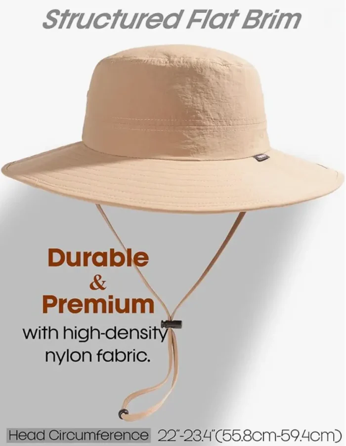 FURTALK Sun Hats for Women with Ponytail Hole Men Beach Hiking UPF 80+ Foldable Hiking Summer UV Protection Bucket Hats - Image 3