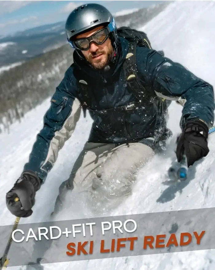 FURTALK Winter Gloves for Men Women Polyester Zipper Adjustable Strap Waterproof Windproof Gloves - Image 2