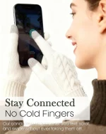 FURTALK Winter Gloves for Women Touch Screen Thick Warm Ski Snow Gloves for Cold Weather 2 Pairs - Image 3