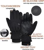 FURTALK Winter Gloves for Men Women Waterproof Windproof Cold Weather Touchscreen Warm Ski Snow Fleece Lined - Image 3