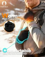 FURTALK Winter Gloves for Women Men Thick Warm Touch Screen Ski Snow Gloves for Cold Weather 2 Pairs - Image 4
