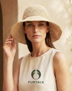 FURTALK Beach Sun Hat for Women Foldable Packable Handmade Straw Hats Sun Protection Floppy Travel Essentials