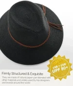 FURTALK Sun Hats for Women Summer Wide Brim UV UPF 80+ Panama Fedora Foldable Packable Straw Beach Hat - Image 2