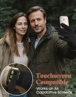 FURTALK Lightweight Gloves for Men Women with Spliced Design Cool Weather Anti-Slip Running Cycling Driving Warm Fleece Lined - Image 2