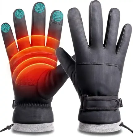 FURTALK Winter Gloves for Men Women Adjustable Wrist Windproof Water-Resistant Cold Weather Full Touchscreen Ski Snow Fleece Lined