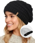 FURTALK Winter Hats for Women Fleece Lined Knit Beanie Hats Slouchy Warm Beanies Ski Skull Cap