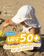 FURTALK Baby Sun Hat UPF 50+ UV Ray Sun Protection Cotton Toddler Hats for Boys Girls - Image 3