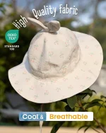 FURTALK Baby Girl Sun Hat UPF 80+ Wide Brim Toddler Beach Hats Sun Protection - Image 3