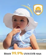 FURTALK Baby Sun Hat Toddler Beach Hats with UPF 50+ Sun Protection Wide Brim Girls Bucket Hat - Image 2