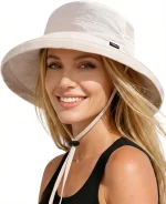 FURTALK Wide Brim Sun Hat with Ponytail Hole for Women UPF 80+ UV Protection Packable Bucket Hiking Travel Outdoor Hat