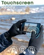 FURTALK Lightweight Gloves for Men Women Cool Weather Anti-Slip Running Cycling Driving Warm Fleece Lined - Image 2