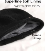 FURTALK Winter Knit Beanie Hat Sacrf Touch Screen Gloves Set Soft Fleece Lining Warm Beanie Unisex Winter Set - Image 2
