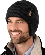 FURTALK Winter Beanie Hats with Earflap for Men Warm Fleece Line Knitted Outdoor Caps