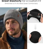 FURTALK Winter Beanie Hats with Earflap for Men Warm Fleece Line Knitted Outdoor Caps - Image 3