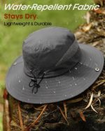 FURTALK Mens Bucket Sun Hat UPF 80+ Wide Brim Hiking Fishing Beach Outdoor Hats - Image 2