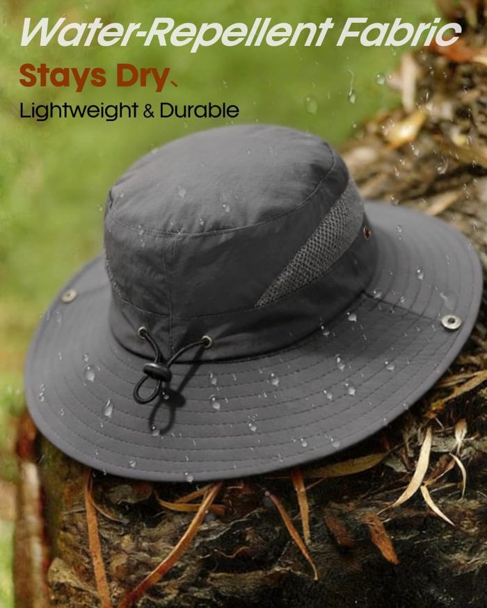 FURTALK Mens Bucket Sun Hat UPF 80+ Wide Brim Hiking Fishing Beach Outdoor Hats - Image 2