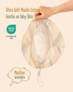 FURTALK Baby Sun Hat Muslin Cotton Toddler Bucket Hat for Girls Boys Wide Brim UPF 50+ Summer Beach Hats - Image 2