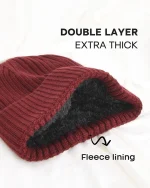 FURTALK Winter Warm Knit Beanie Hat Long Scarf Touchscreen Gloves Set Fleece Lined Skull Cap for Men Women - Image 2