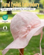 FURTALK Sun Hat for Baby Girls Toddler Summer Beach Hats with Wide Brim Cotton Sun Protection Travel Essentials - Image 3