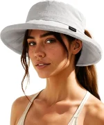 FURTALK Sun Hat for Women UPF 80+ Wide Brim, Packable Bucket Hat with Ponytail Hole for Hiking Travel Outdoor