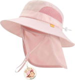 FURTALK Baby Toddler Sun Hat Bucket Hat with Neck Flap Wide Brim Hats Beach Vacation Essentials
