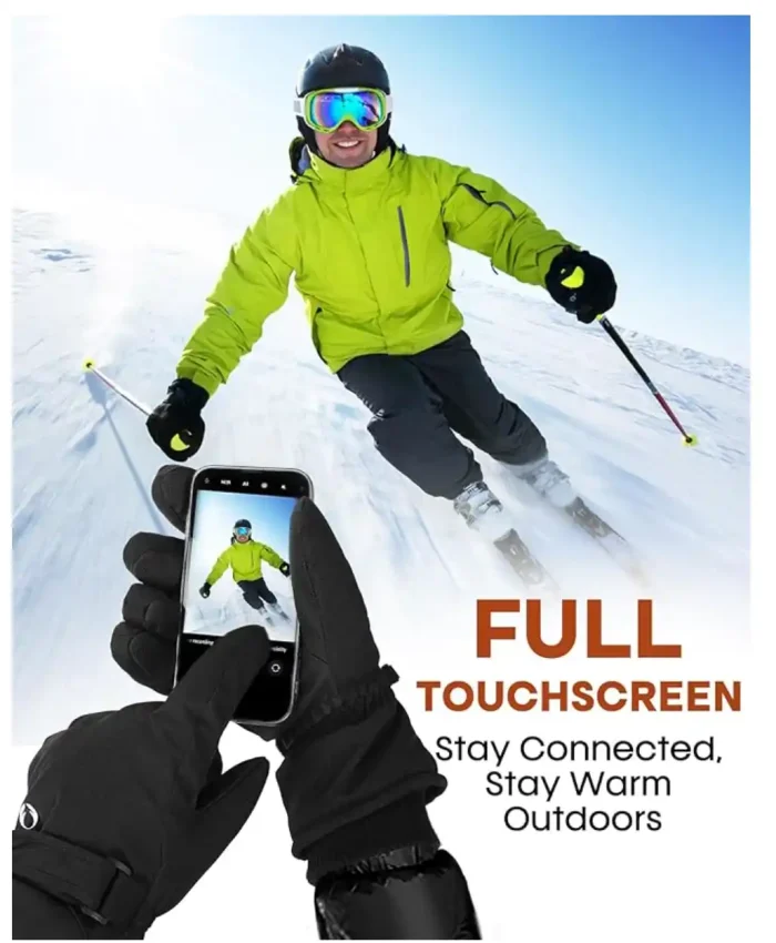 FURTALK Winter Gloves for Men Women Waterproof Windproof Cold Weather Touchscreen Warm Ski Snow Outdoor Work Fleece Lined - Image 2