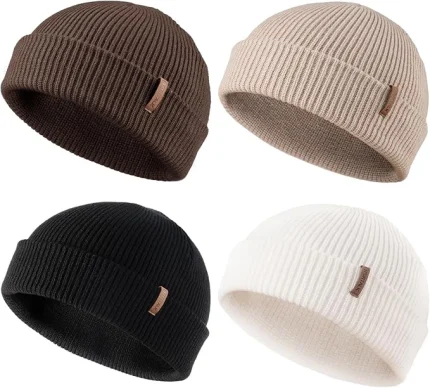 FURTALK Fisherman Beanie for Men Women - Knitted Unisex Winter Hat with Stretchy Comfort Outdoor All-Day Warmth