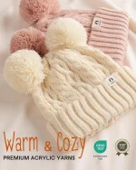 FURTALK Toddler Winter Hat Pom Pom Beanie Knitted Warm Hats for Baby Kids Boys Girls - Image 2