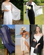 FURTALK Chiffon Shawl Wraps for Women Evening Dresses Wedding Bridal Lightweight Soft Scarves - Image 3