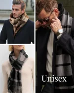 FURTALK Winter Scarf for Men Long Soft Warm Scarves Plaid Tassel Scarf for Men - Image 3