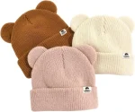 FURTALK Baby Beanie Winter Hat with Bear Ear for Infant Toddler Boys Girls Soft Knitted Skull Cap