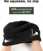 FURTALK Fisherman Beanie for Men Women - Knitted Unisex Winter Hat with Stretchy Comfort Outdoor All-Day Warmth - Image 3