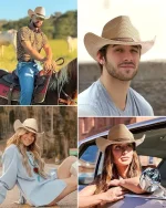 FURTALK Cowboy Sun Hats for Women Men Western Cowgirl Hats with Wind Lanyard UPF 80+ Beach Hat - Image 4