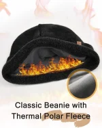 FURTALK Mens Beanie Fleece Lined Winter Hats Double Layered Stylish Knited Cuffed Plain Hat - Image 2