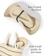 FURTALK Cowboy Sun Hats for Women Men Western Cowgirl Hats with Wind Lanyard UPF 80+ Beach Hat - Image 3