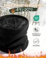 FURTALK 3 Pack Winter Scarf for Men Neck Gaiter Women Face Cover Neck Warmer Cold Weather Thick Warm Scarves - Image 3
