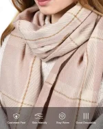 FURTALK Winter Scarf for Women Shawl Soft Tassel Plaid Large Oversized Scarves Wraps - Image 3