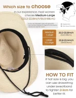 FURTALK Cowboy Sun Hats for Women Men Western Cowgirl Hats with Wind Lanyard UPF 80+ Beach Hat - Image 5