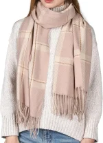 FURTALK Winter Scarf for Women Shawl Soft Tassel Plaid Large Oversized Scarves Wraps - Image 2