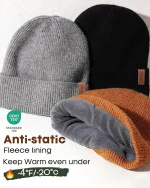 FURTALK Winter Hats for Men Women Fleece Lined Beanie Warm Knitted Outdoor Skull Cap 2 pcs - Image 2