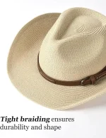 FURTALK Cowboy Sun Hats for Women Men Western Cowgirl Hats with Wind Lanyard UPF 80+ Beach Hat - Image 2