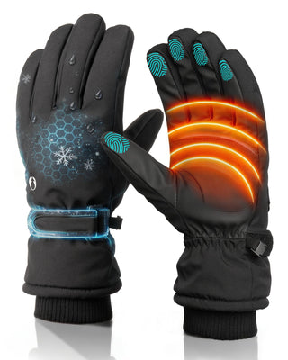 FURTALK Winter Gloves for Men Women Waterproof Windproof Cold Weather Touchscreen Warm Ski Snow Outdoor Work Fleece Lined